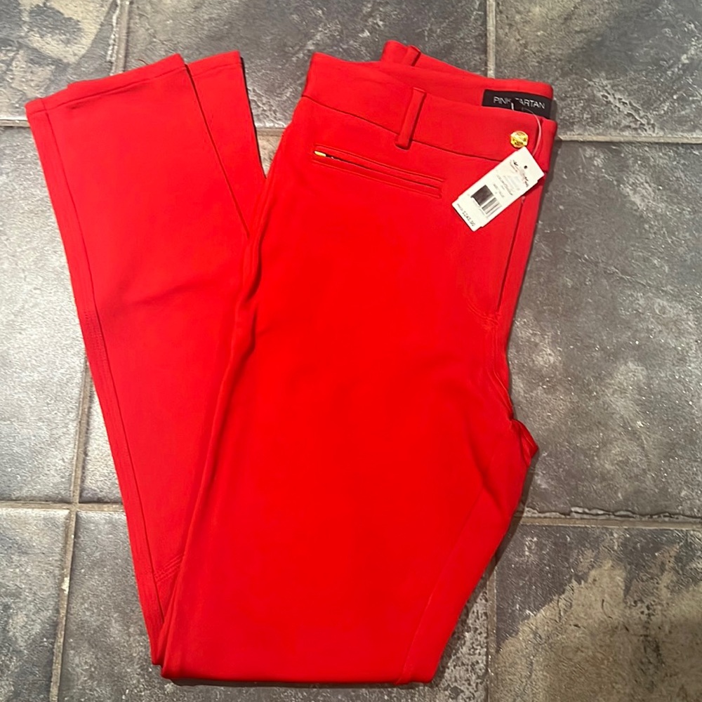 These are pink tartan, size 8 red pre-priced 245 they are from the bay